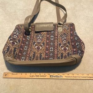 Brie Native American Print Oversized Satchel